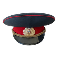 Casquette à visière d'officier de police soviétique, uniforme militaire commun, chapeau à visière, insigne de l'urss