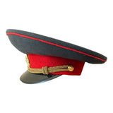 Casquette à visière d'officier de police soviétique, uniforme militaire commun, chapeau à visière, insigne de l'urss