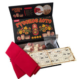 Russian Lotto Bingo Board Game Set with Cards Chips and Wooden Barrels and Magnet Lock Box