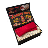 Russian Lotto Bingo Board Game Set with Cards Chips and Wooden Barrels and Magnet Lock Box