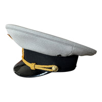 Uniforme d'officier militaire de l'Ukraine post-soviétique, casquette à visière, insigne en métal