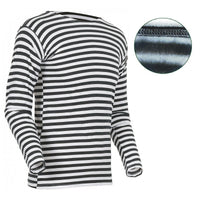 Style soviétique russe hiver TELNYASHKA rayé marine T-Shirt uniforme polaire haut