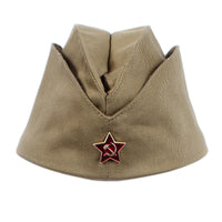Véritable uniforme militaire soviétique de l'armée rouge de la Seconde Guerre mondiale, insigne de chapeau Pilotka