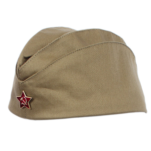 Véritable uniforme militaire soviétique de l'armée rouge de la Seconde Guerre mondiale, insigne de chapeau Pilotka