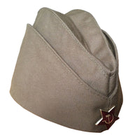 Véritable uniforme militaire soviétique de l'armée rouge de la Seconde Guerre mondiale, insigne de chapeau Pilotka
