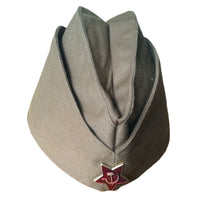 Véritable uniforme militaire soviétique de l'armée rouge de la Seconde Guerre mondiale, insigne de chapeau Pilotka
