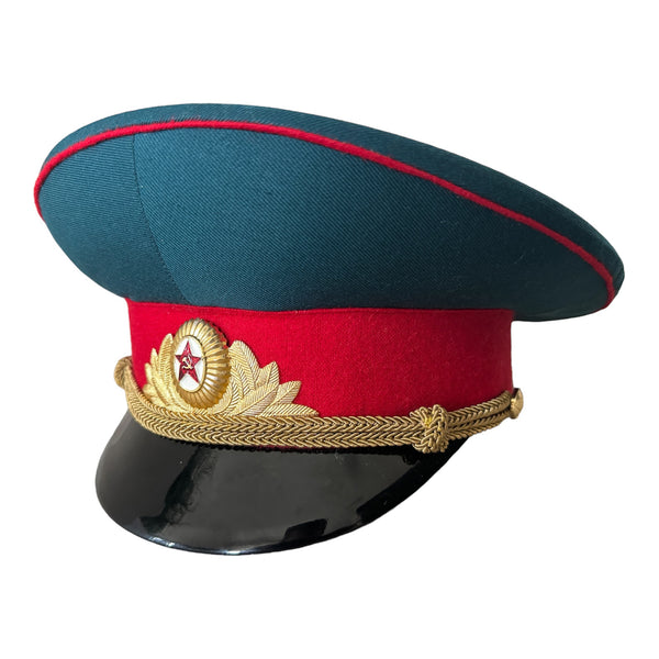 Chapeau à visière uniforme de défilé d'officier de l'armée militaire russe de l'URSS soviétique
