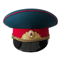 Chapeau à visière uniforme de défilé d'officier de l'armée militaire russe de l'URSS soviétique