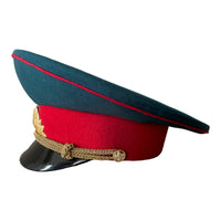 Chapeau à visière uniforme de défilé d'officier de l'armée militaire russe de l'URSS soviétique