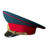 Chapeau à visière uniforme de défilé d'officier de l'armée militaire russe de l'URSS soviétique