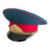 Chapeau à visière uniforme de défilé d'officier de l'armée militaire russe de l'URSS soviétique
