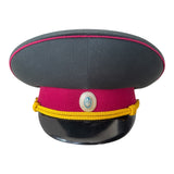 Uniforme d'officier militaire de l'Ukraine post-soviétique, casquette à visière, insigne en métal