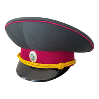 Uniforme d'officier militaire de l'Ukraine post-soviétique, casquette à visière, insigne en métal