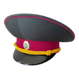 Uniforme d'officier militaire de l'Ukraine post-soviétique, casquette à visière, insigne en métal