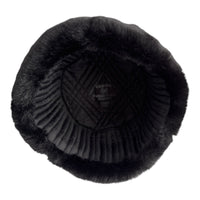 Black Faux Fur Ushanka Warm Winter Hat Russian Trapper Style