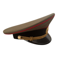Uniforme soviétique russe, officier du Corps blindé, casquette à visière, insigne de chapeau