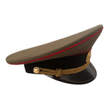 Uniforme soviétique russe, officier du Corps blindé, casquette à visière, insigne de chapeau
