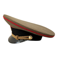 Uniforme soviétique russe, officier du Corps blindé, casquette à visière, insigne de chapeau