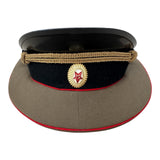 Uniforme soviétique russe, officier du Corps blindé, casquette à visière, insigne de chapeau