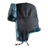 Chapeau Ushanka d'hiver bleu gris de Style armée soviétique, Badge d'aigle russe 