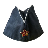 Uniforme de la marine russe, chapeau de pilote noir militaire, casquette, Badge de l'urss soviétique