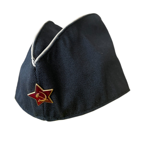 Uniforme de la marine russe, chapeau de pilote noir militaire, casquette, Badge de l'urss soviétique