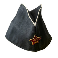 Uniforme de la marine russe, chapeau de pilote noir militaire, casquette, Badge de l'urss soviétique