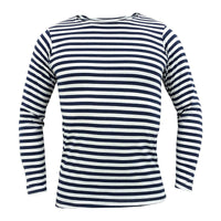 Style soviétique russe hiver TELNYASHKA rayé marine T-Shirt uniforme polaire haut