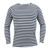 Style soviétique russe hiver TELNYASHKA rayé marine T-Shirt uniforme polaire haut