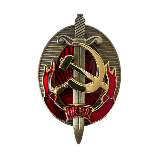 Insigne de récompense d'agent honoraire du NKVD du début du KGB de la police secrète russe soviétique