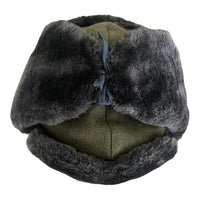 Chapeau Ushanka d'hiver en fausse fourrure grise de Style militaire russe de l'urss, insigne de l'armée soviétique