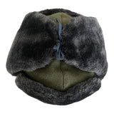 Chapeau Ushanka d'hiver en fausse fourrure grise de Style militaire russe de l'urss, insigne de l'armée soviétique