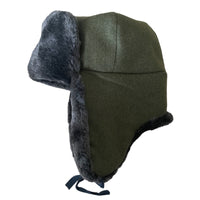 Chapeau Ushanka d'hiver en fausse fourrure grise de Style militaire russe de l'urss, insigne de l'armée soviétique