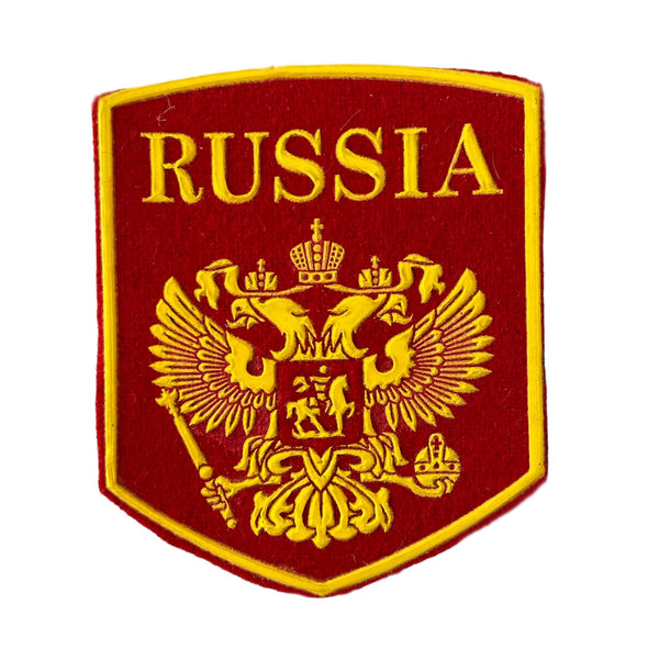 Armoiries russes Russie 2 têtes d'aigle en laine et caoutchouc rouge sur les manches