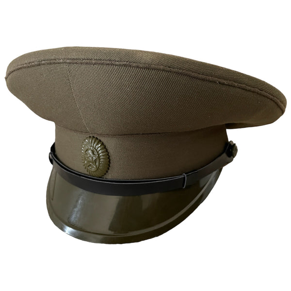 Uniforme d'officier de terrain de l'armée militaire soviétique de l'urss, visière kaki, casquette à visière, insigne de chapeau