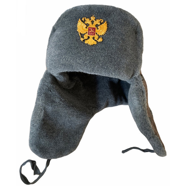 Insigne de chapeau d'hiver en fourrure d'oushanka, militaire soviétique russe, armée de l'urss, cosaque
