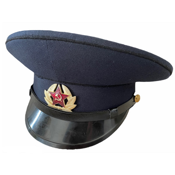 Casquette à visière uniforme décontractée bleu foncé militaire soviétique URSS