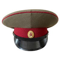 Soviétique URSS Armée militaire russe Soldat Parade Uniforme Visière Chapeau Casquette