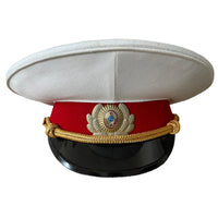 Officier de la milice russe de l'URSS, uniforme d'été, chapeau à visière, casquette militaire soviétique