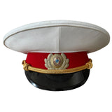 Officier de la milice russe de l'URSS, uniforme d'été, chapeau à visière, casquette militaire soviétique