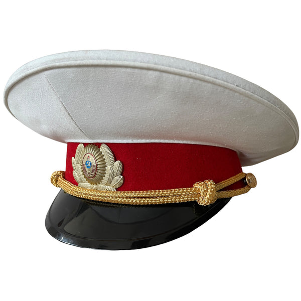 Officier de la milice russe de l'URSS, uniforme d'été, chapeau à visière, casquette militaire soviétique