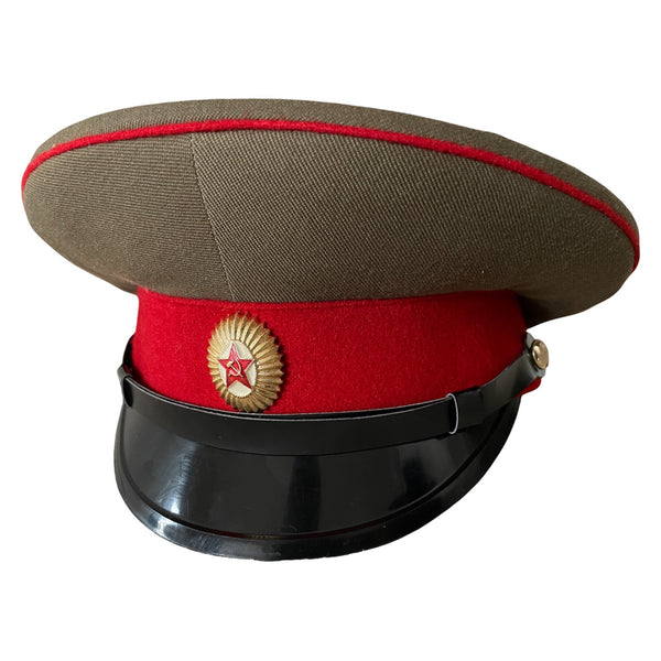 Soviétique URSS Armée militaire russe Soldat Parade Uniforme Visière Chapeau Casquette